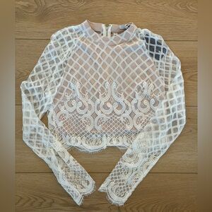 Fashion Nova Lace Crop Top - size medium
